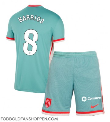 Atletico Madrid Pablo Barrios #8 Udebanetrøje Børn 2024-25 Kortærmet (+ Korte bukser)